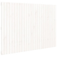 Produktbild för Väggmonterad huvudgavel vit 159,5x3x110 cm massiv furu