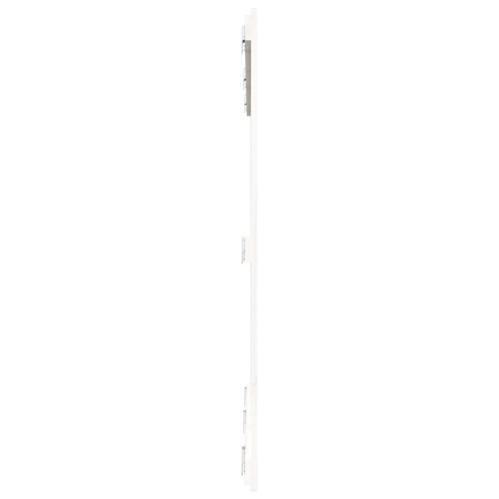 Produktbild för Väggmonterad huvudgavel vit 159,5x3x110 cm massiv furu