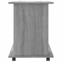 Produktbild för Skåp med hjul grå sonoma 60x45x60 cm konstruerat trä