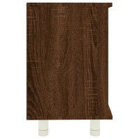 Produktbild för Badrumsskåp brun ek 60x32x53,5 cm konstruerat trä