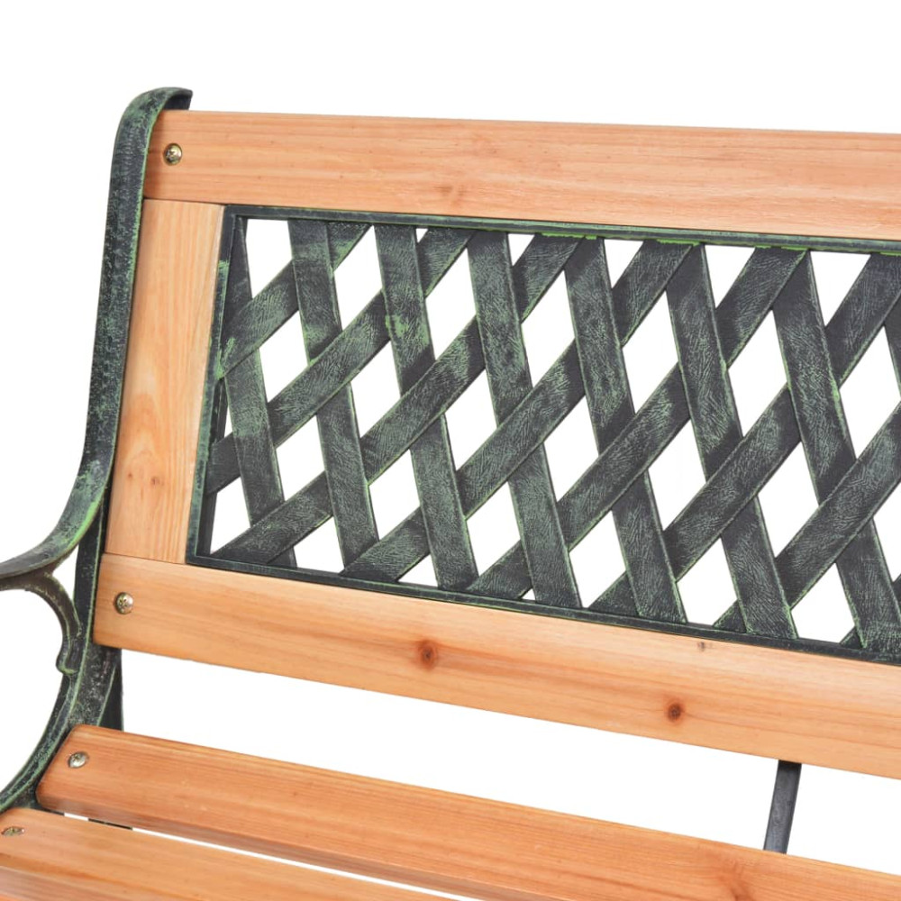Produktbild för Trädgårdsbänk 116 cm gjutjärn och massivt granträ