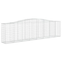 Produktbild för Gabion bågformad 400x50x100/120 cm galvaniserat järn