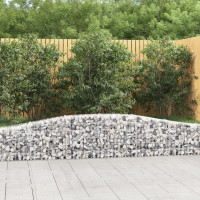 Produktbild för Gabion bågformad 400x30x40/60 cm galvaniserat järn