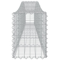 Produktbild för Gabion bågformad 400x30x40/60 cm galvaniserat järn