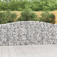 Produktbild för Gabion bågformad 400x30x100/120 cm galvaniserat järn