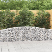 Produktbild för Gabion bågformad 400x30x60/80 cm galvaniserat järn