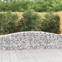 Produktbild för Gabion bågformad 400x50x60/80 cm galvaniserat järn