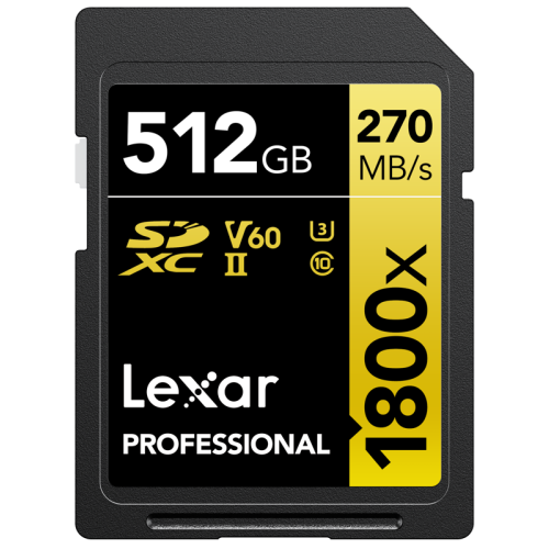 LEXAR Lexar SDXC Pro 1800x U3 UHS-II R280/W210 (V60) 512GB