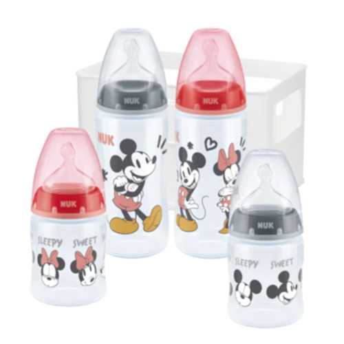 NUK NUK Disney Mickey Mouse nappflaskor 150 ml 300 ml Polypropylen (PP) Svart, Röd, Transparent