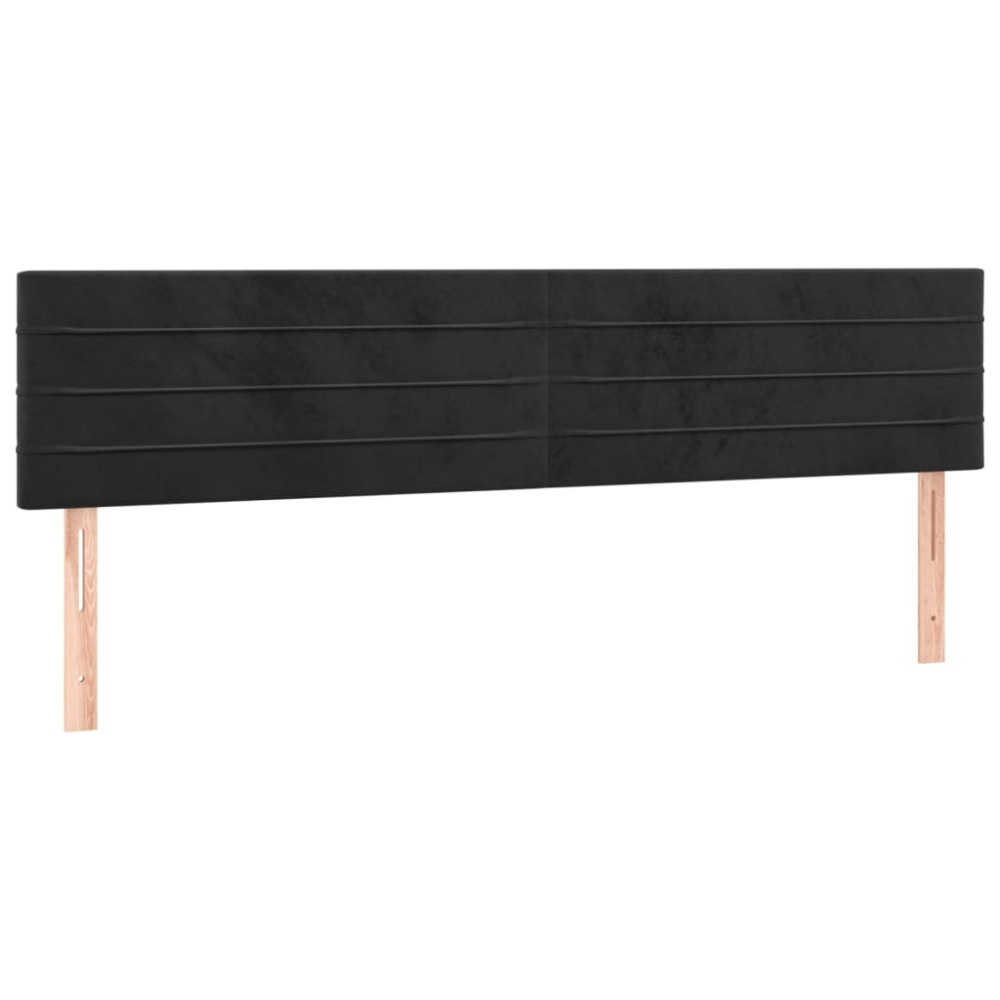 Produktbild för Ramsäng med madrass svart 180x200 cm sammet
