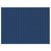 Produktbild för Tyngdtäcke blå 150x200 cm 11 kg tyg