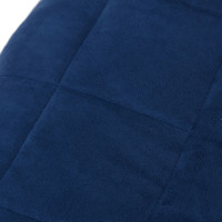 Produktbild för Tyngdtäcke blå 235x290 cm 11 kg tyg