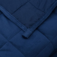 Produktbild för Tyngdtäcke blå 220x235 cm 15 kg tyg