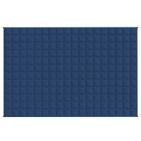Produktbild för Tyngdtäcke blå 120x180 cm 9 kg tyg