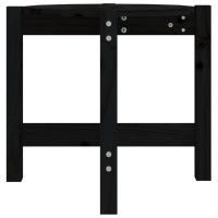 Produktbild för Soffbord svart Ø 52,5x45 cm massiv furu