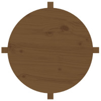 Produktbild för Soffbord honungsbrun Ø 62,5x45 cm massiv furu