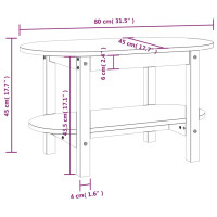 Produktbild för Soffbord 80x45x45 cm massiv furu