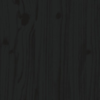 Produktbild för Väggmonterad huvudgavel svart 127,5x3x110 cm massiv furu