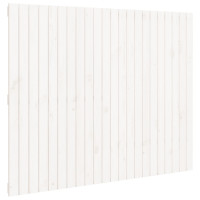 Produktbild för Väggmonterad huvudgavel vit 140x3x110 cm massiv furu