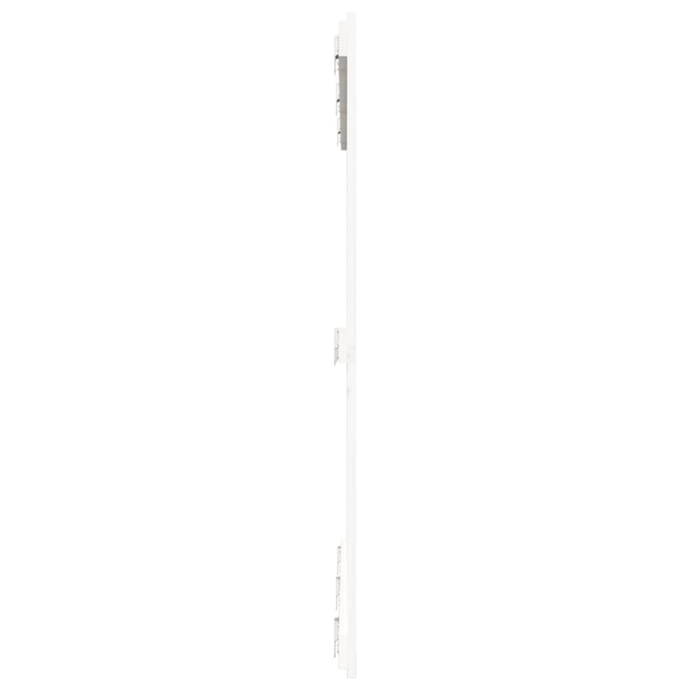 Produktbild för Väggmonterad huvudgavel vit 140x3x110 cm massiv furu
