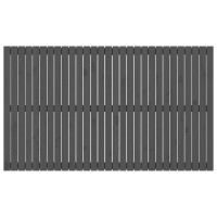 Produktbild för Väggmonterad huvudgavel grå 185x3x110 cm massiv furu