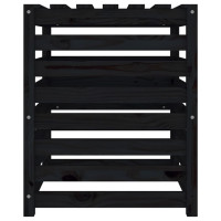 Produktbild för Kompostlåda svart 63,5x63,5x77,5 cm massiv furu