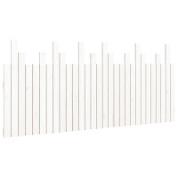 Produktbild för Väggmonterad huvudgavel vit 185x3x80 cm massiv furu