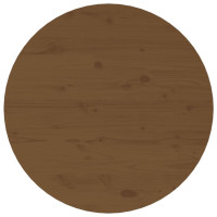 Produktbild för Soffbord honungsbrun Ø 55x45 cm massiv furu