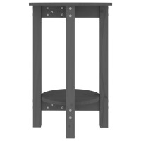 Produktbild för Soffbord grå Ø 40x60 cm massivt furu