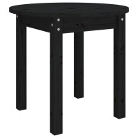Produktbild för Soffbord svart Ø 45x40cm massiv furu