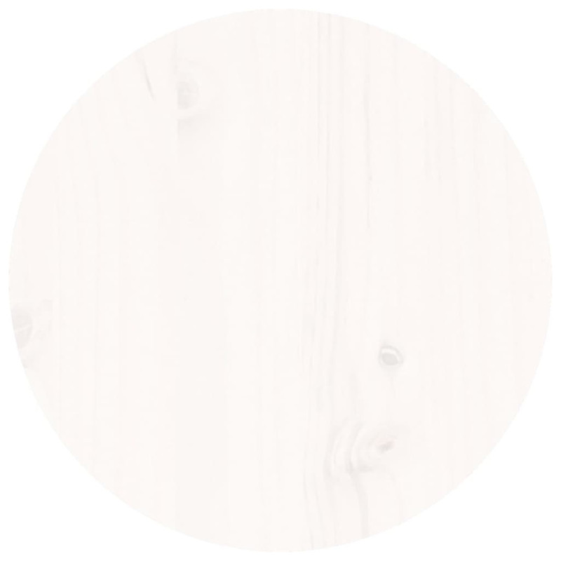 Produktbild för Soffbord vit Ø 35x35 cm massiv furu