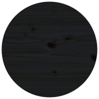 Produktbild för Soffbord svart Ø 55 x 60 cm massiv furu