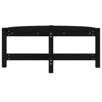 Produktbild för Soffbord svart 87x48x35 cm massiv furu