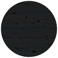 Produktbild för Soffbord svart Ø 55x45cm massiv furu