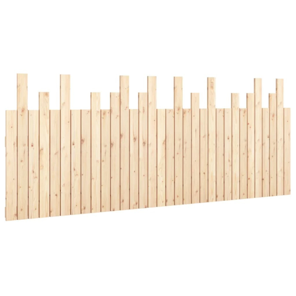 Produktbild för Väggmonterad huvudgavel 204x3x80 cm massiv furu