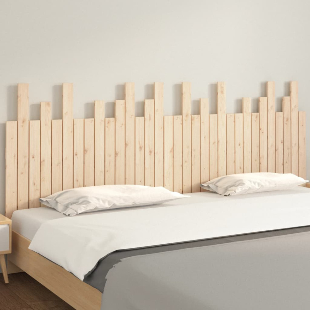 Produktbild för Väggmonterad huvudgavel 204x3x80 cm massiv furu