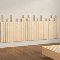 Produktbild för Väggmonterad huvudgavel 204x3x80 cm massiv furu