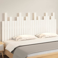 Produktbild för Väggmonterad huvudgavel vit 166x3x80 cm massiv furu