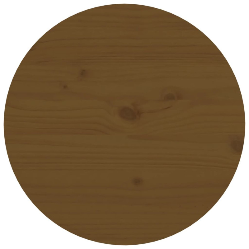 Produktbild för Soffbord honungsbrun Ø 55 x 60 cm massiv furu