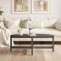 Produktbild för Soffbord grå 118x63x45 cm massiv furu