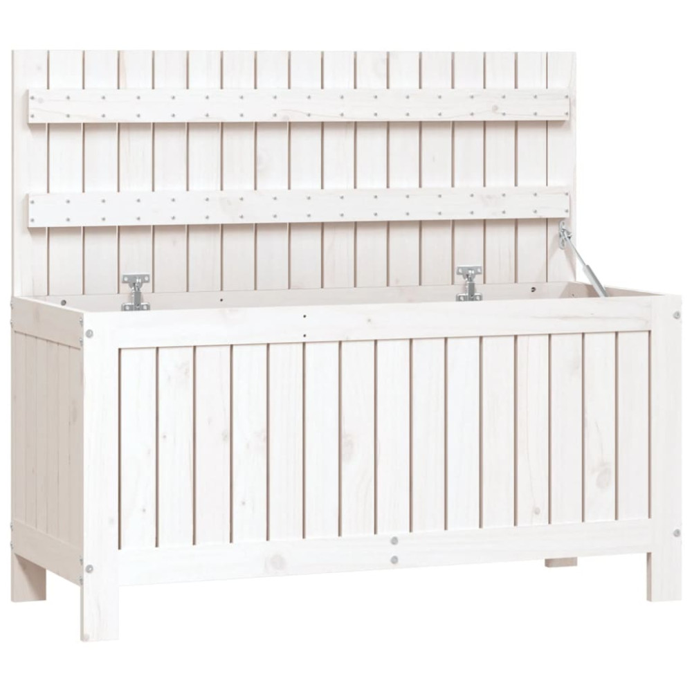 Produktbild för Dynbox vit 108x42,5x54 cm massiv furu