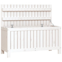 Produktbild för Dynbox vit 108x42,5x54 cm massiv furu