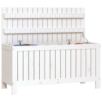 Produktbild för Dynbox vit 108x42,5x54 cm massiv furu