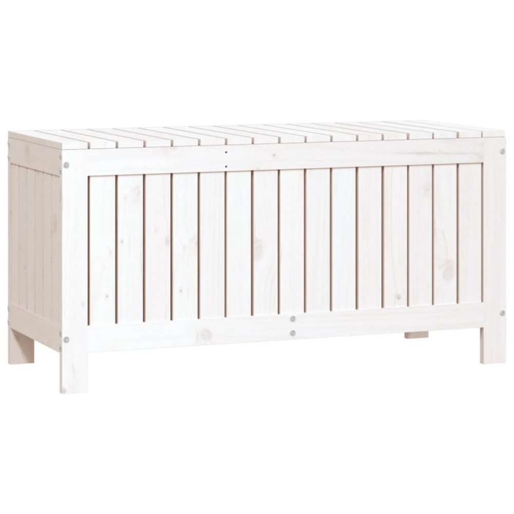 Produktbild för Dynbox vit 108x42,5x54 cm massiv furu