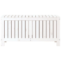 Produktbild för Dynbox vit 108x42,5x54 cm massiv furu