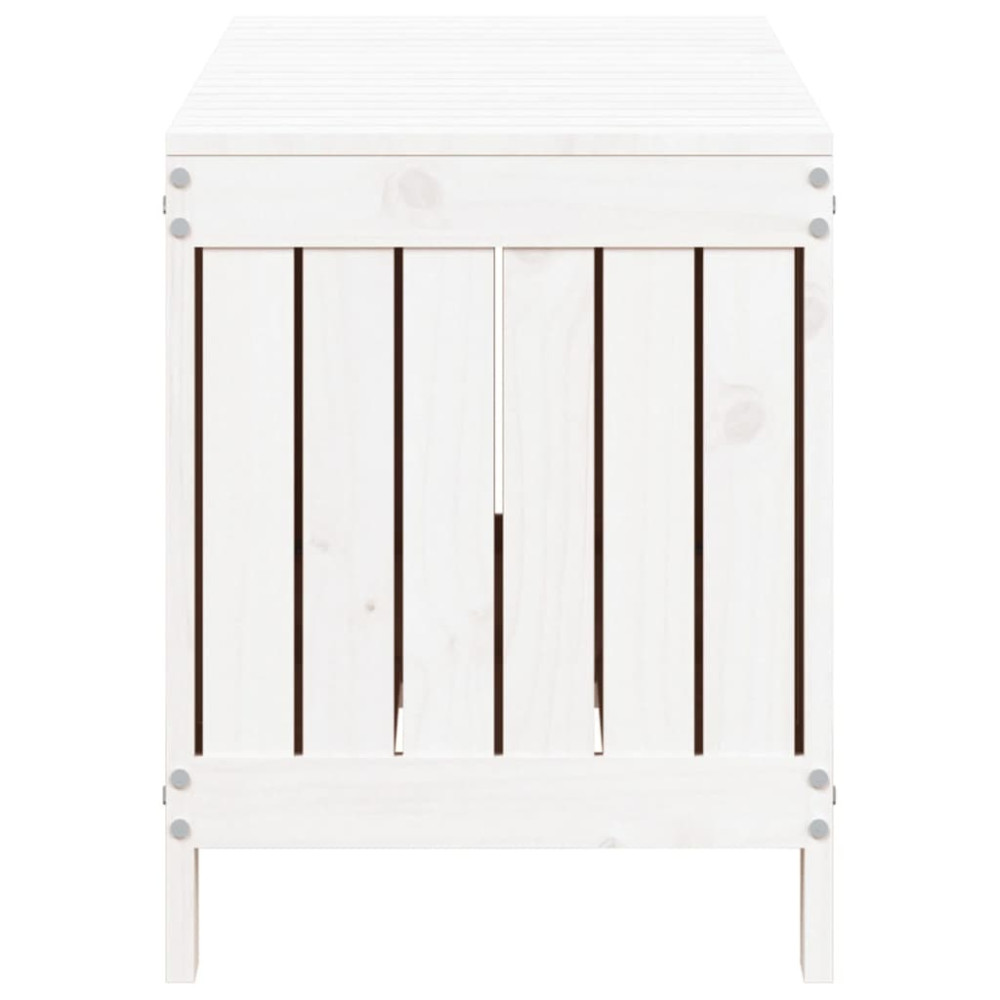Produktbild för Dynbox vit 108x42,5x54 cm massiv furu