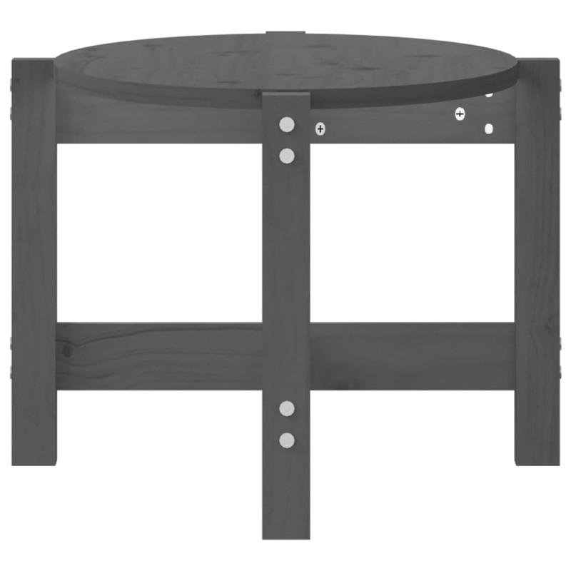 Produktbild för Soffbord grå 87x48x35 cm massiv furu