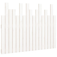 Produktbild för Väggmonterad huvudgavel vit 108x3x80 cm massiv furu