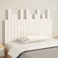 Produktbild för Väggmonterad huvudgavel vit 108x3x80 cm massiv furu