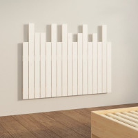 Produktbild för Väggmonterad huvudgavel vit 108x3x80 cm massiv furu